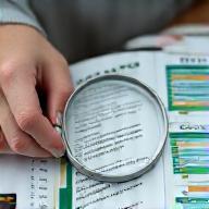 Hands holding magnifying glass over a health chart, symbolizing discovery.